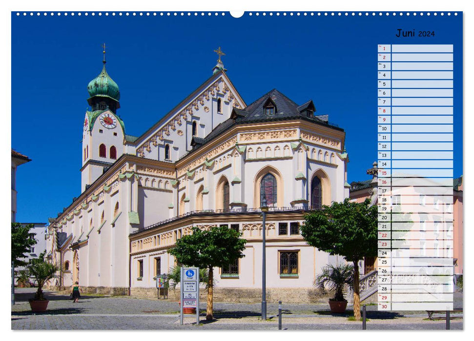 A pearl of Upper Bavaria - Rosenheim (CALVENDO Premium Wall Calendar 2024) 