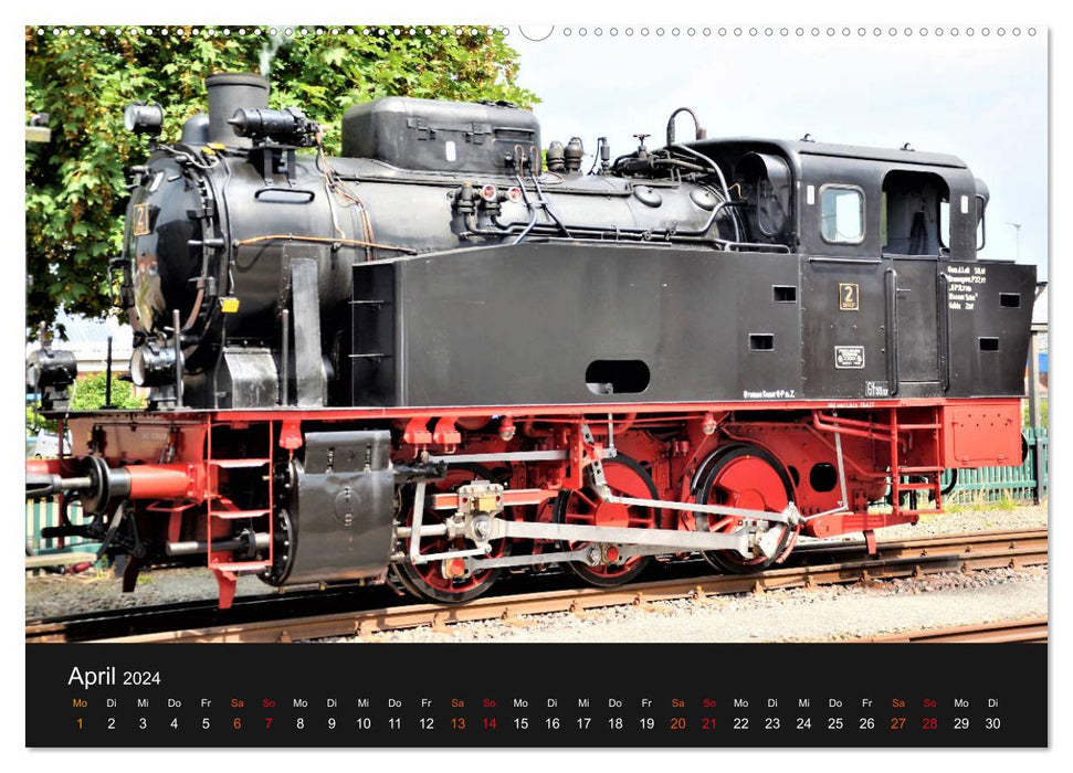 Steam locomotive nostalgia - 2024 heavyweight locomotives (CALVENDO Premium Wall Calendar 2024) 