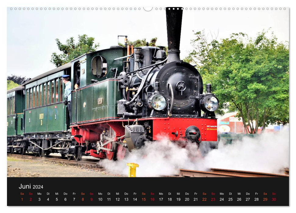 Dampflok-Nostalgie - 2024 schwergewichtige Lokomotiven (CALVENDO Premium Wandkalender 2024)