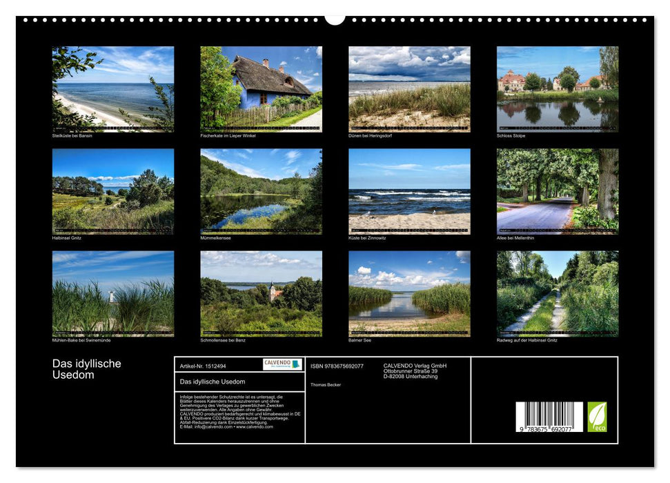 Das idyllische Usedom (CALVENDO Premium Wandkalender 2024)
