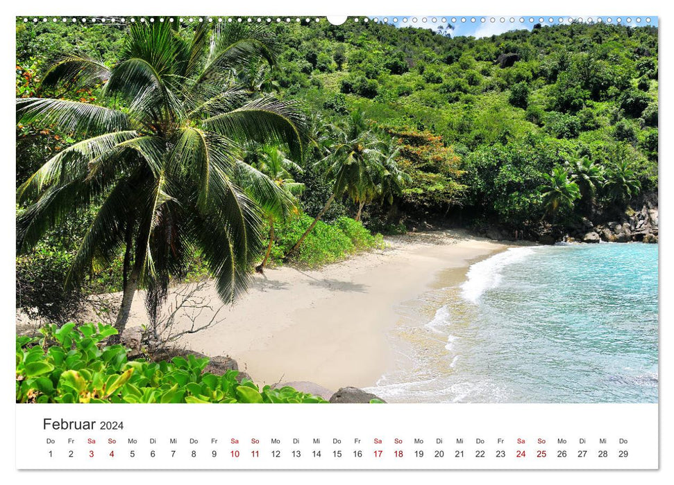 Traumstrände der Seychellen (CALVENDO Premium Wandkalender 2024)