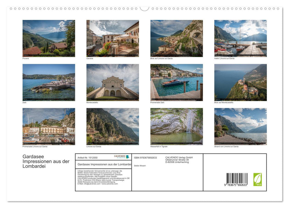 Lake Garda - Impressions from Lombardy (CALVENDO Premium Wall Calendar 2024) 