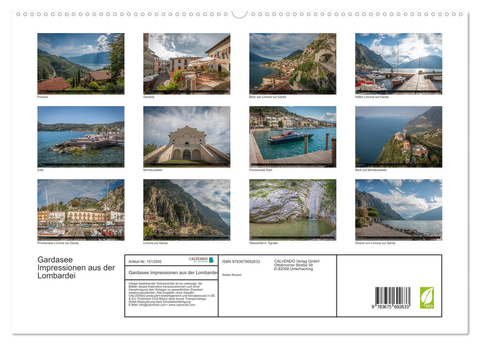 Gardasee - Impressionen aus der Lombardei (CALVENDO Premium Wandkalender 2024)