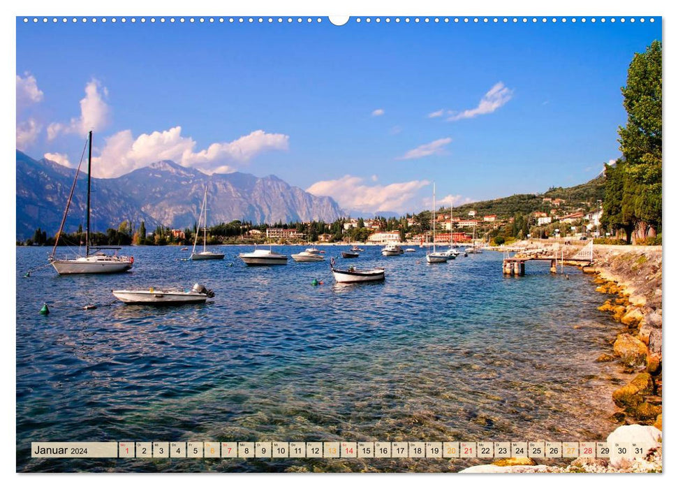 Malcesine and Sirmione, beauties on Lake Garda (CALVENDO wall calendar 2024) 