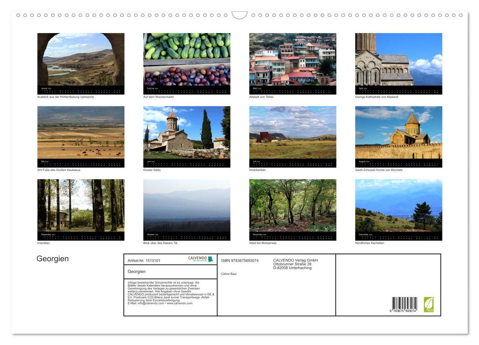 Georgia (CALVENDO wall calendar 2024) 