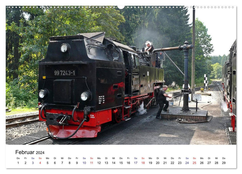 Feuer Wasser Kohle - Dampflokomotiven der Deutschen Reichsbahn (CALVENDO Wandkalender 2024)
