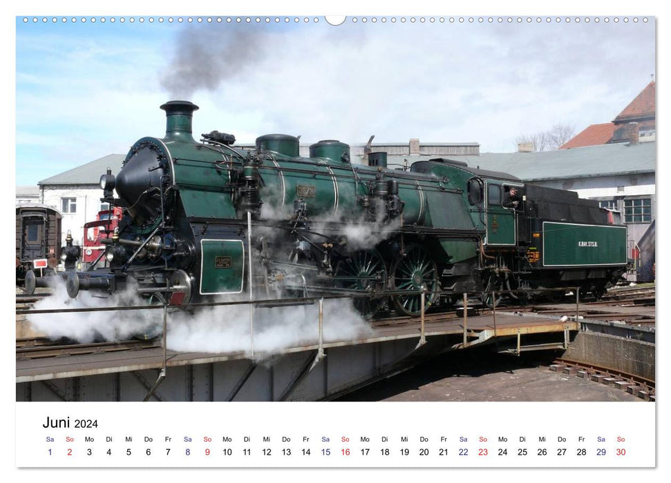 Feuer Wasser Kohle - Dampflokomotiven der Deutschen Reichsbahn (CALVENDO Wandkalender 2024)