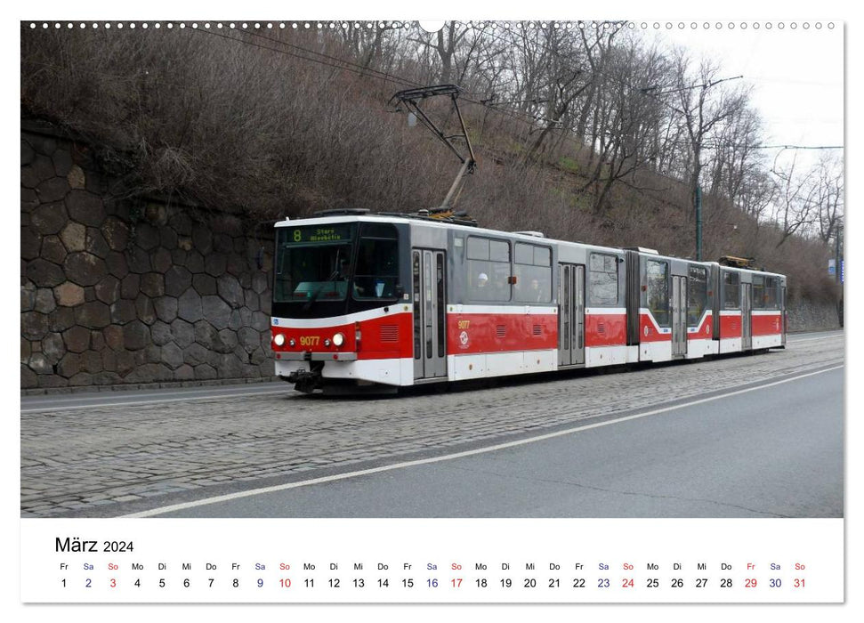 Trams in Europe (CALVENDO wall calendar 2024) 
