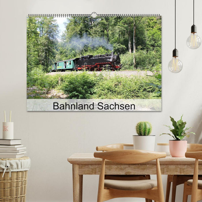 Bahnland Sachsen (CALVENDO Wandkalender 2024)