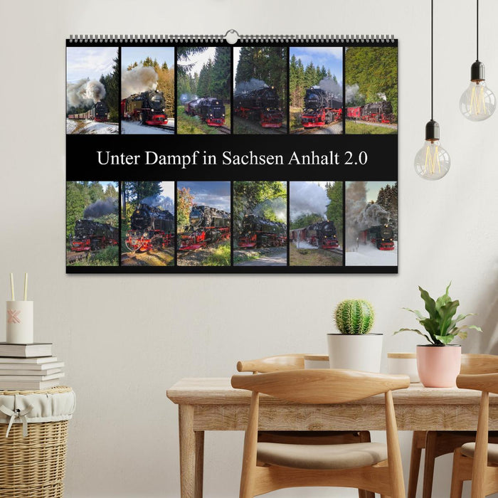 Unter Dampf in Sachsen Anhalt 2.0 (CALVENDO Wandkalender 2024)