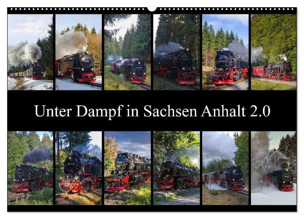 Under steam in Saxony Anhalt 2.0 (CALVENDO wall calendar 2024) 