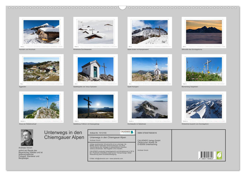 On the road in the Chiemgau Alps (CALVENDO wall calendar 2024) 