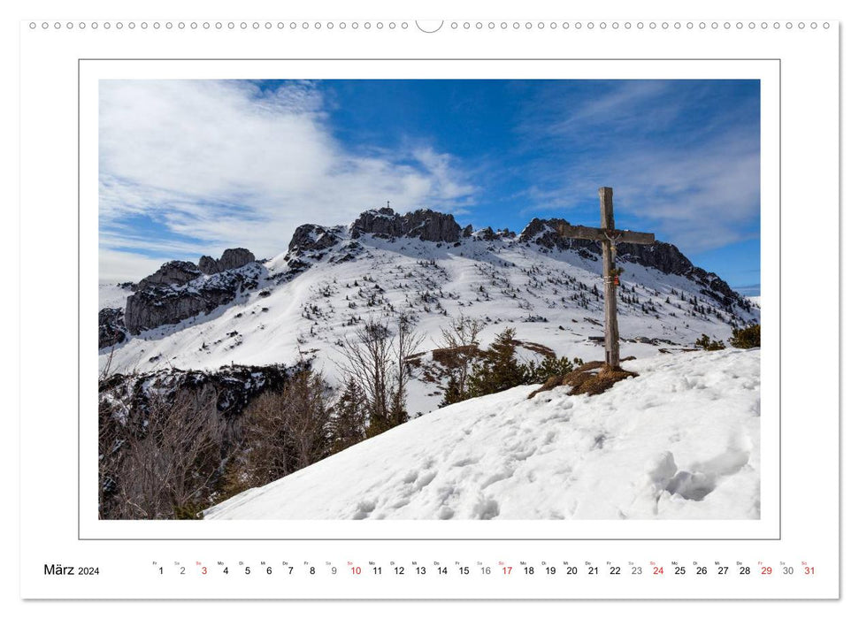 On the road in the Chiemgau Alps (CALVENDO wall calendar 2024) 