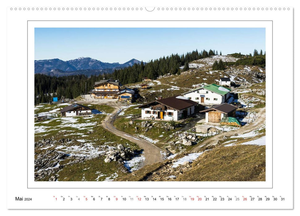 On the road in the Chiemgau Alps (CALVENDO wall calendar 2024) 