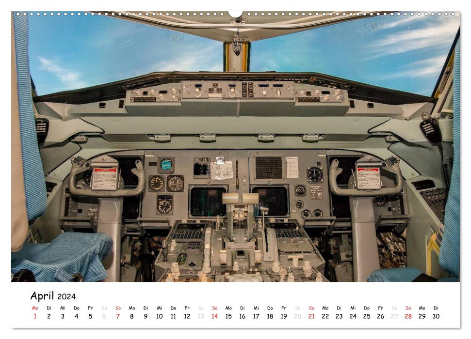 Flight deck - the best office (CALVENDO Premium Wall Calendar 2024) 