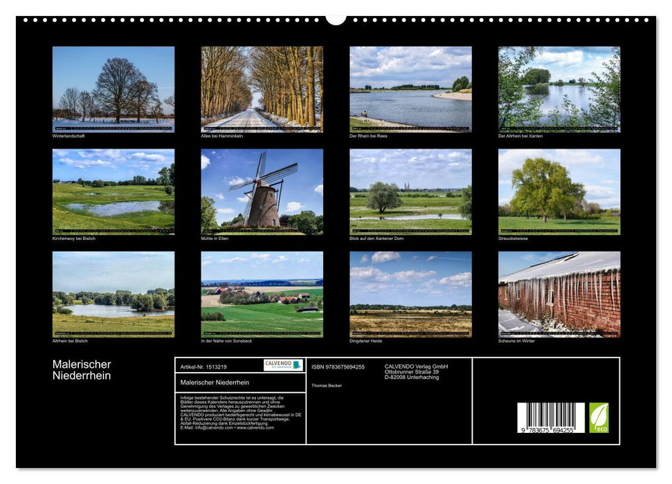 Malerischer Niederrhein (CALVENDO Premium Wandkalender 2024)
