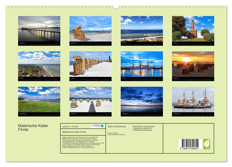 Malerische Kieler Förde (CALVENDO Premium Wandkalender 2024)