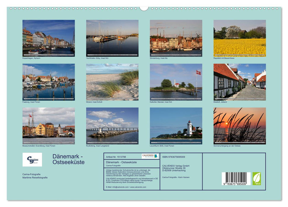 Dänemark - Ostseeküste (CALVENDO Premium Wandkalender 2024)