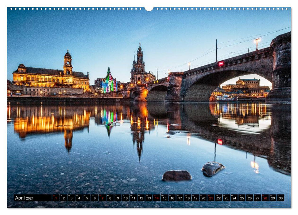 Dresden: Impressionen aus Stadt und Umgebung (CALVENDO Premium Wandkalender 2024)