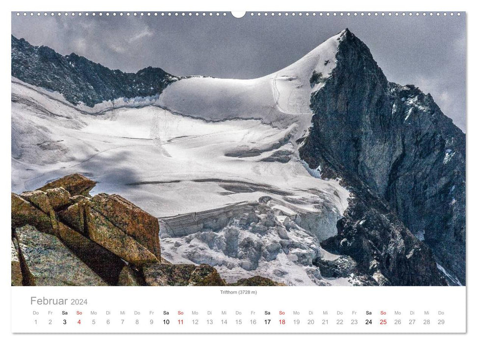 Walliser Alpen – Europas »kleiner« Himalaya (CALVENDO Premium Wandkalender 2024)