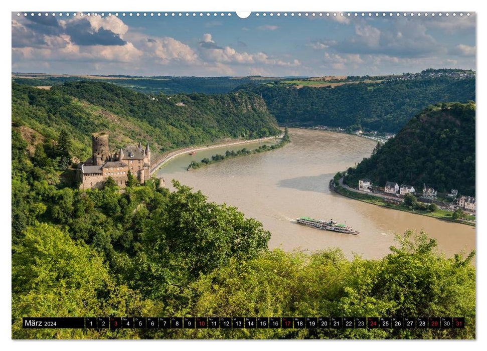 Burgen und Festungen am Mittelrhein (CALVENDO Wandkalender 2024)