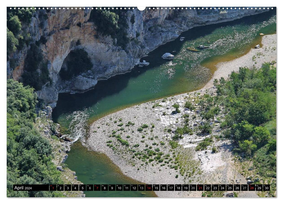 Ardèche, Grand Canyon Europas (CALVENDO Wandkalender 2024)