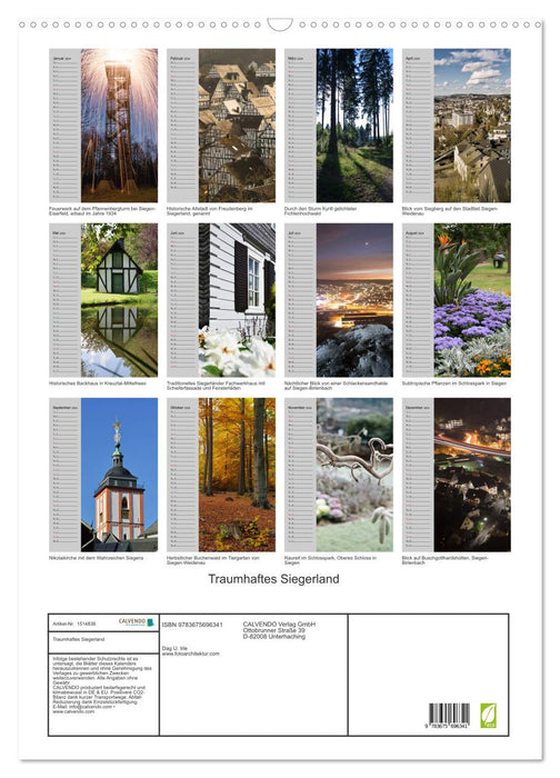 Traumhaftes Siegerland 2024 (CALVENDO Wandkalender 2024)