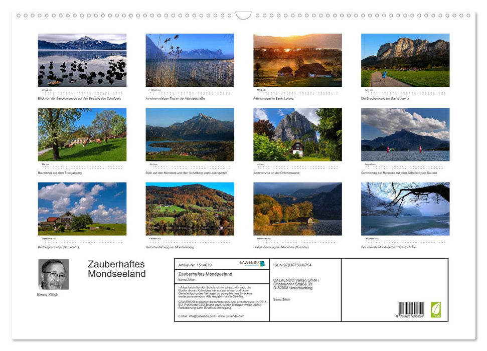 Zauberhaftes Mondseeland (CALVENDO Wandkalender 2024)