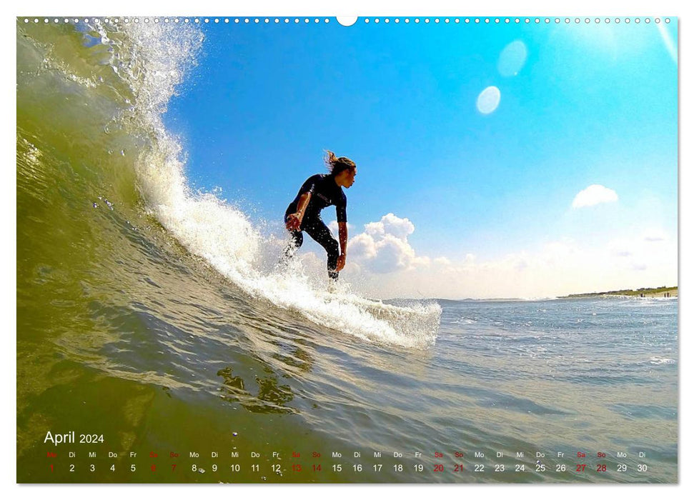 Surfen - die perfekte Welle (CALVENDO Wandkalender 2024)