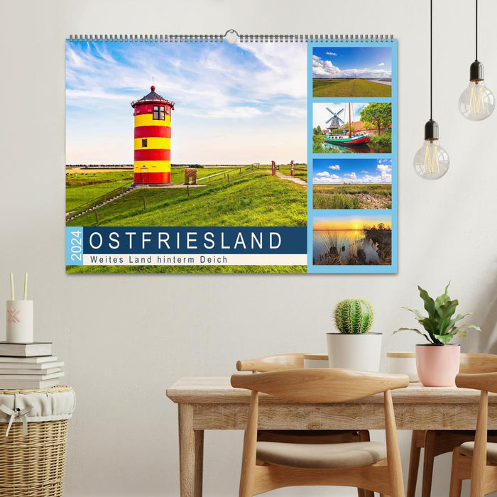 OSTFRIESLAND Weites Land hinterm Deich (CALVENDO Wandkalender 2024)