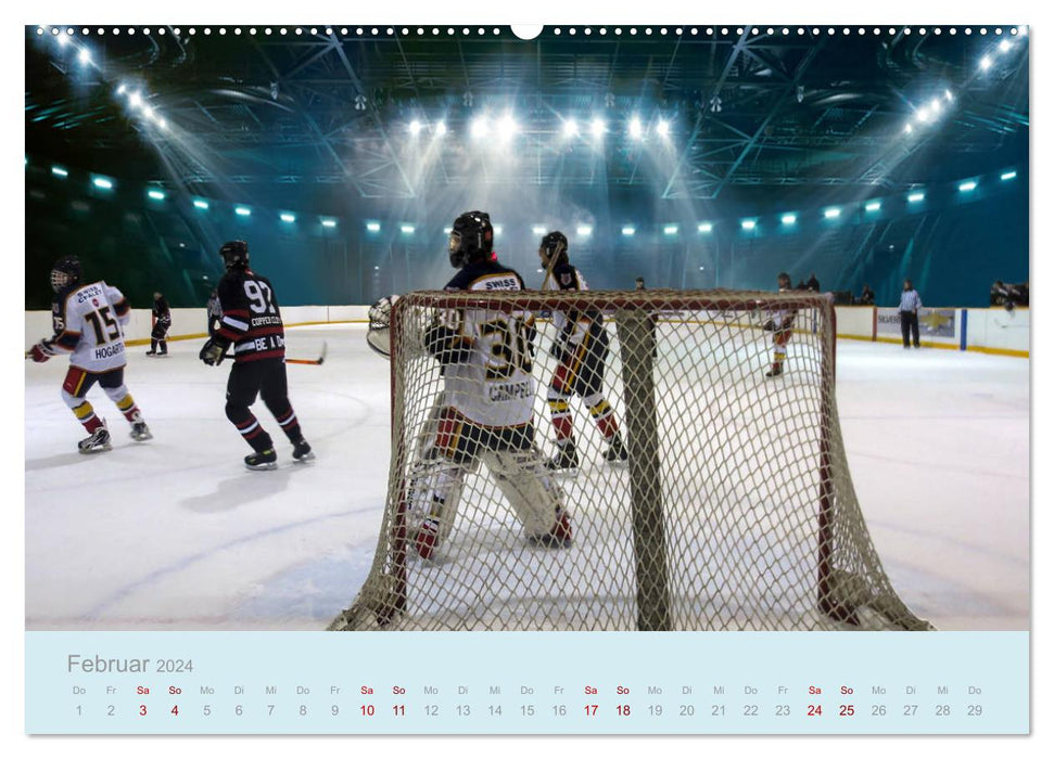 Eishockey! Schneller, härter, das Powergame! (CALVENDO Wandkalender 2024)