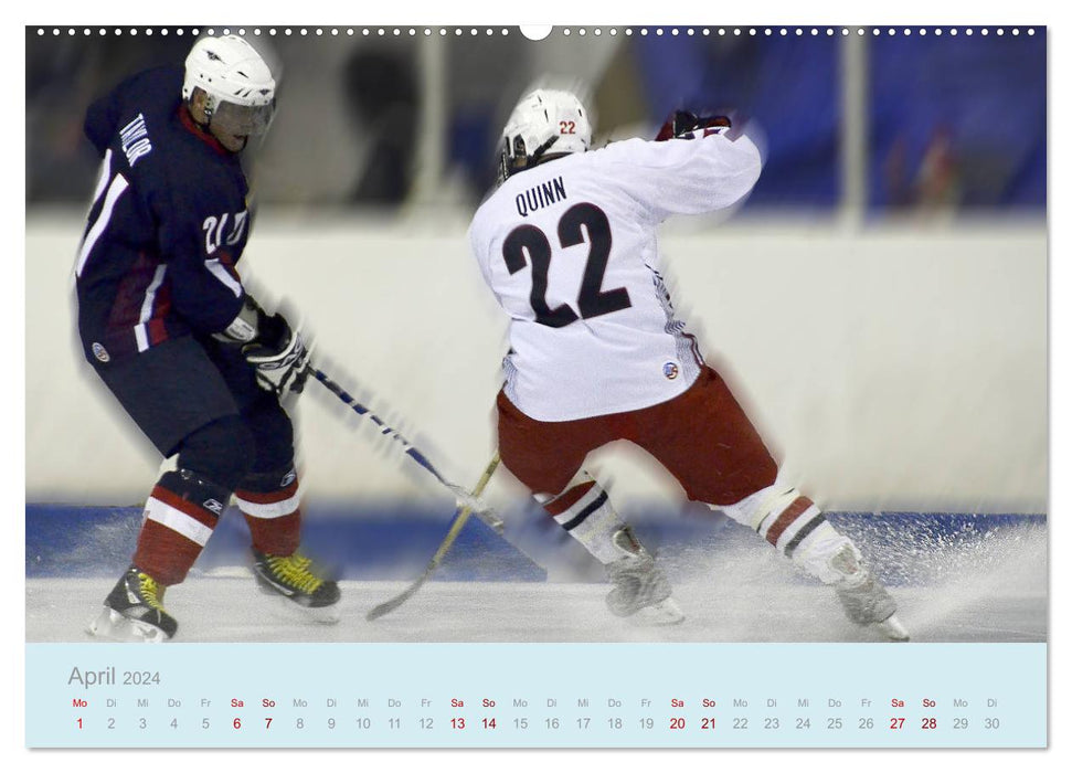Ice Hockey! Faster, harder, the power game! (CALVENDO wall calendar 2024) 