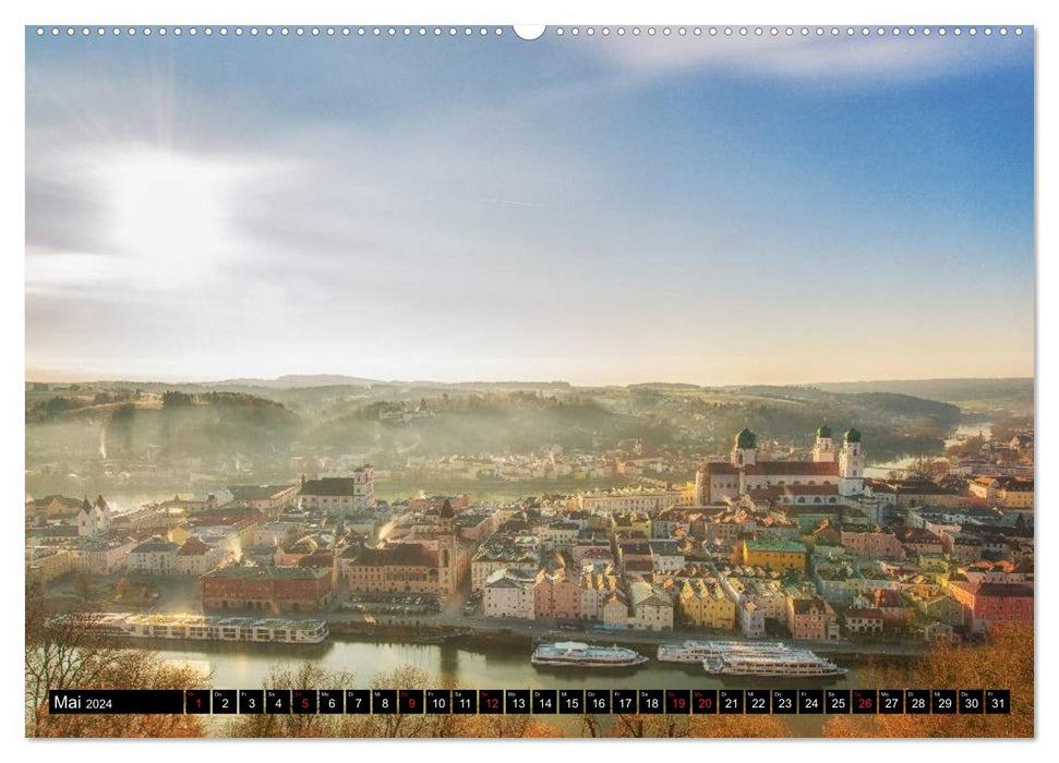 Passau, das Venedig Bayerns (CALVENDO Wandkalender 2024)