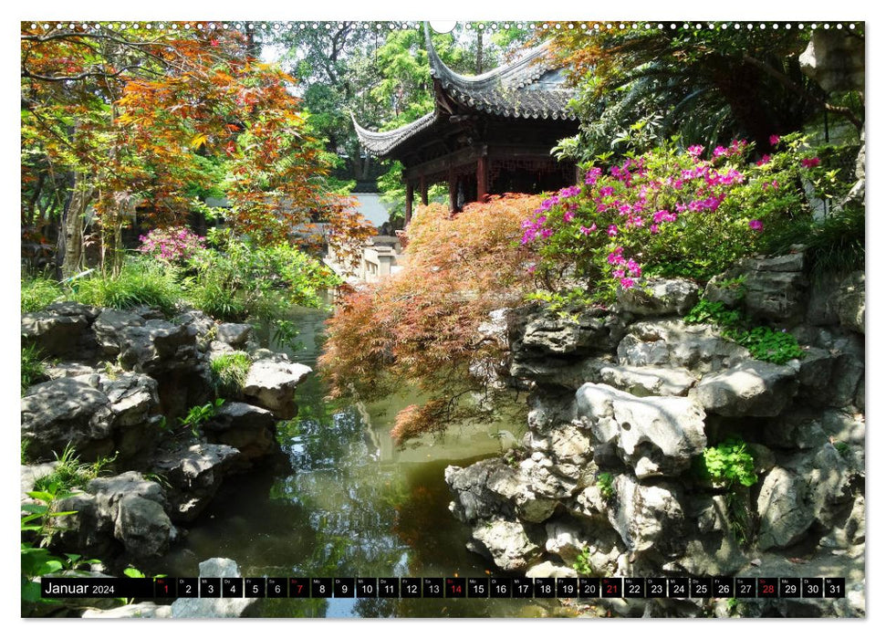 Im chinesischen Garten (CALVENDO Wandkalender 2024)