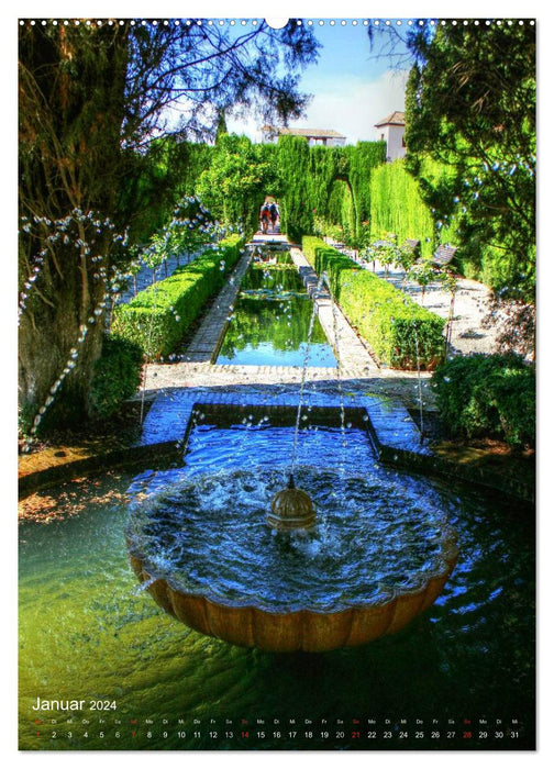 Die Alhambra (CALVENDO Premium Wandkalender 2024)