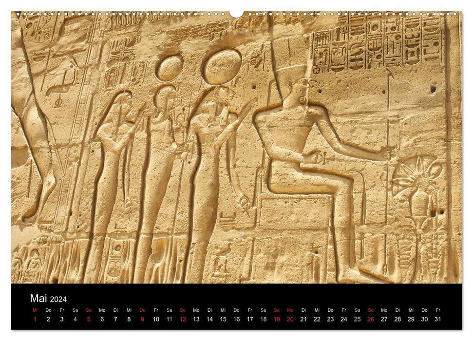 Luxor in pictures - On the trail of ancient Egypt in Thebes East and Thebes West (CALVENDO Premium Wall Calendar 2024) 