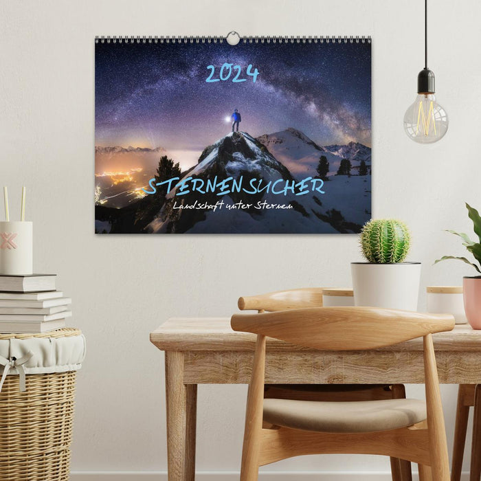 Sternensucher - Landschaft unter Sternen (CALVENDO Wandkalender 2024)