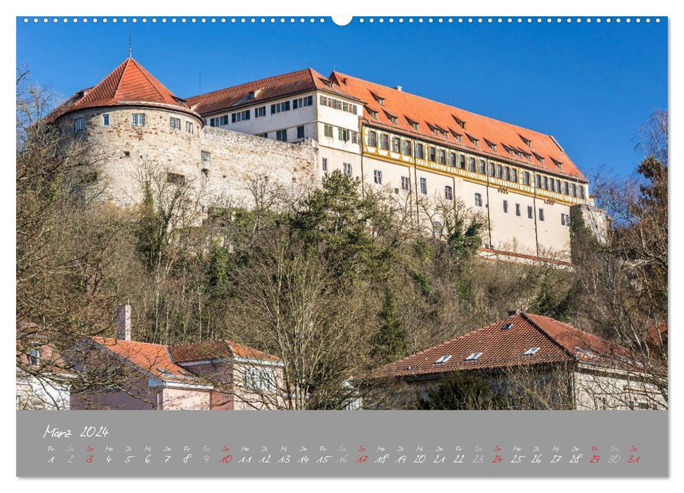 Twelve months in Tübingen (CALVENDO Premium Wall Calendar 2024) 