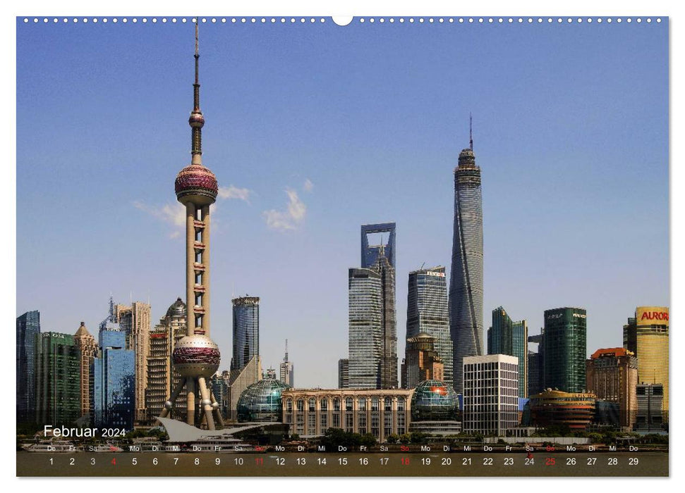 Shanghai - faszinierende Facetten (CALVENDO Premium Wandkalender 2024)