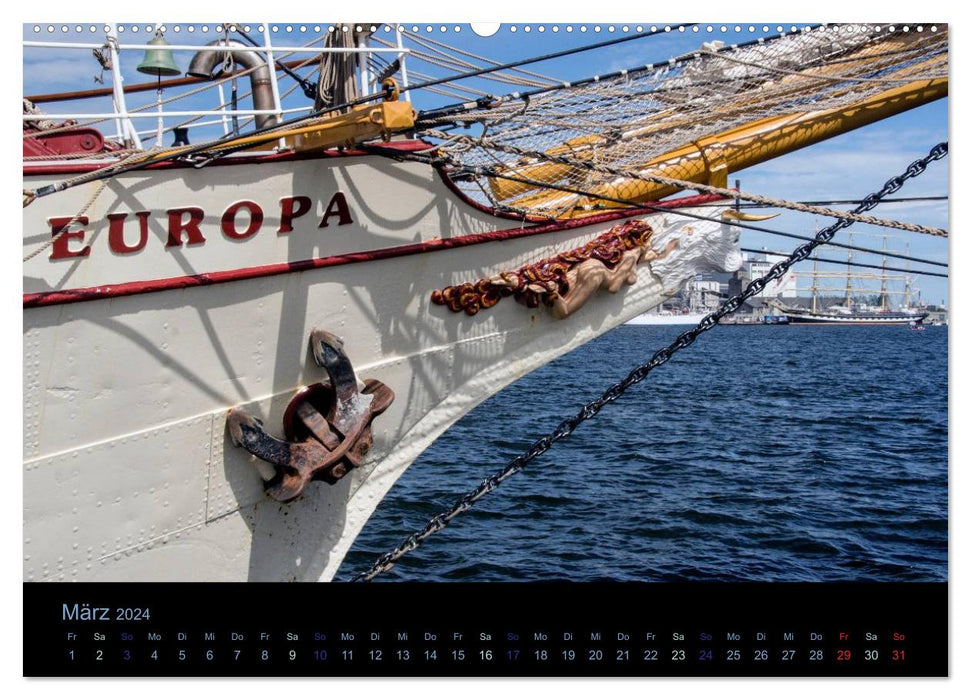 Sailing ships - Maritime Details (CALVENDO Premium Wall Calendar 2024) 