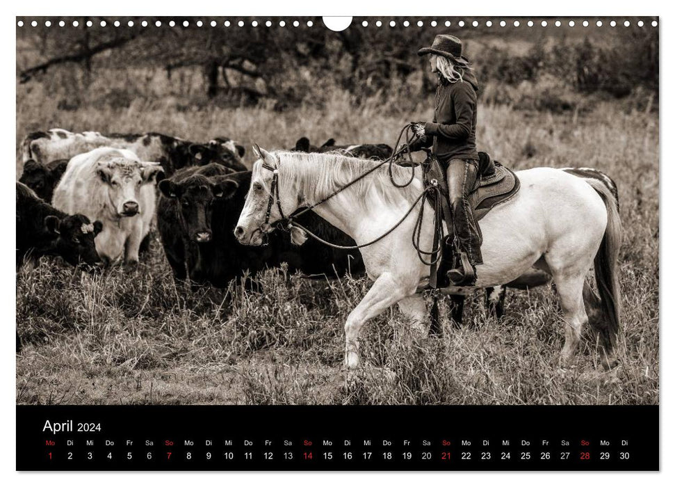 Westernreiten (CALVENDO Wandkalender 2024)