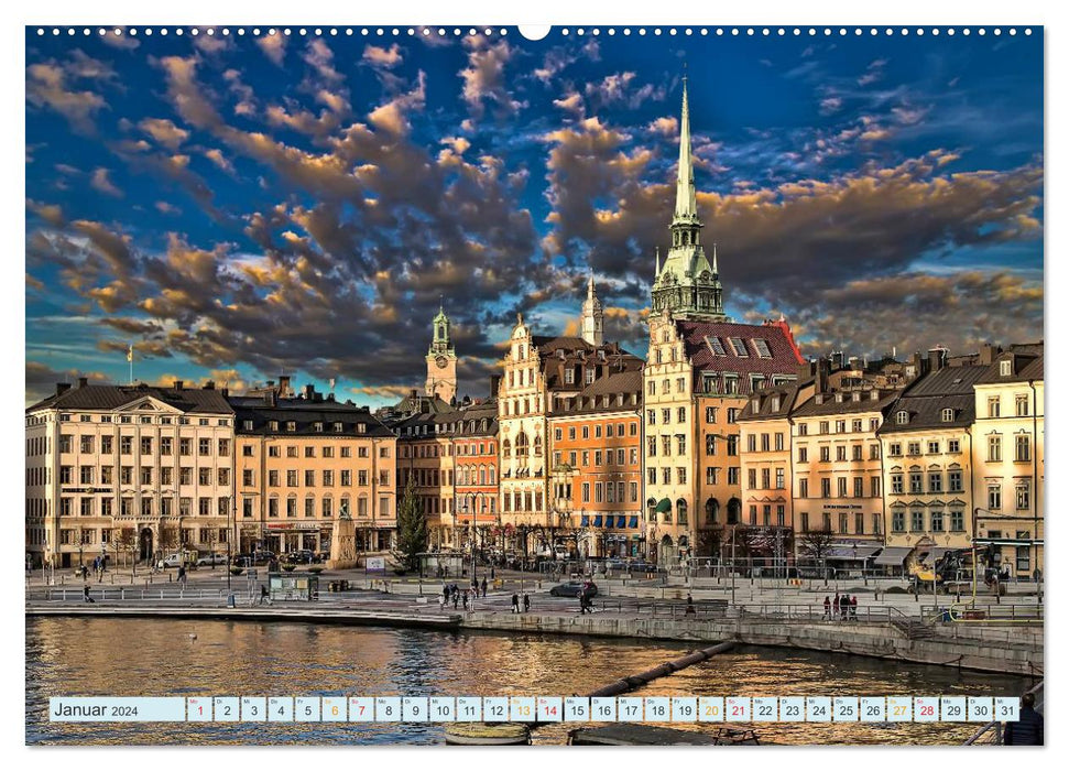 Stockholm - Venedig des Nordens (CALVENDO Premium Wandkalender 2024)