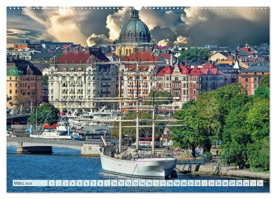 Stockholm - Venice of the North (CALVENDO Premium Wall Calendar 2024) 