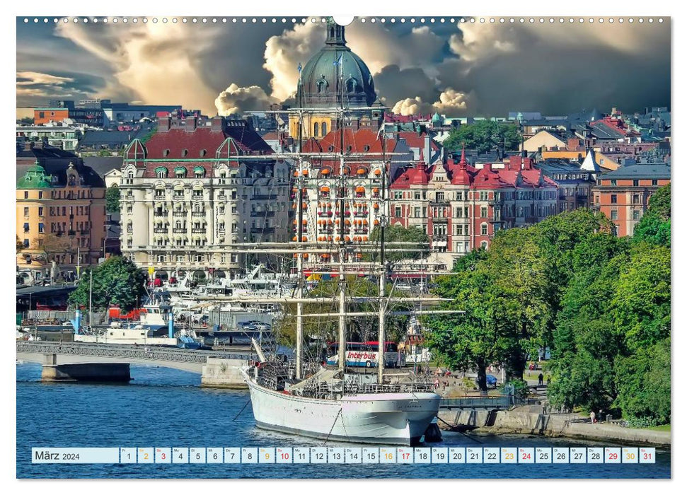 Stockholm - Venedig des Nordens (CALVENDO Premium Wandkalender 2024)