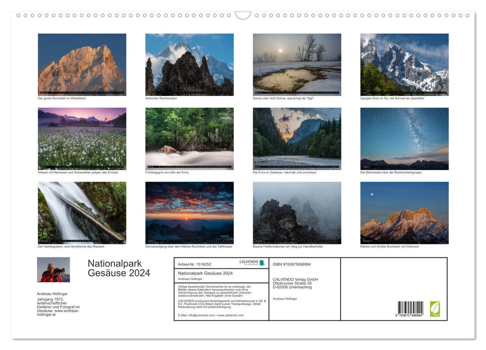 Gesäuse National Park (CALVENDO wall calendar 2024) 