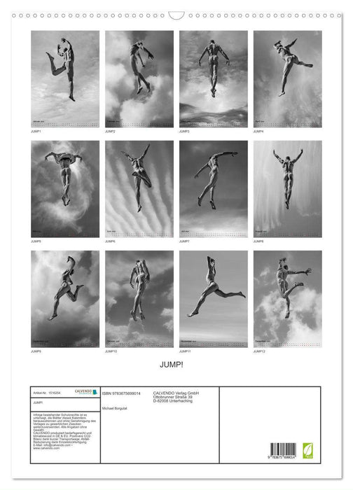 JUMP! ATHLETIC MEN NUDES (CALVENDO wall calendar 2024) 