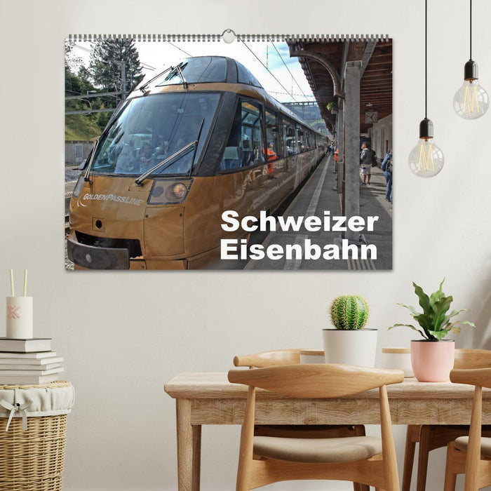 Swiss Railway (CALVENDO Wall Calendar 2024) 