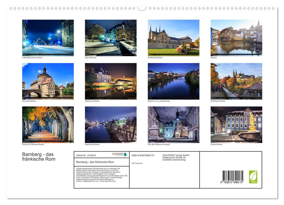 Bamberg - Franconian Rome (CALVENDO Premium Wall Calendar 2024) 