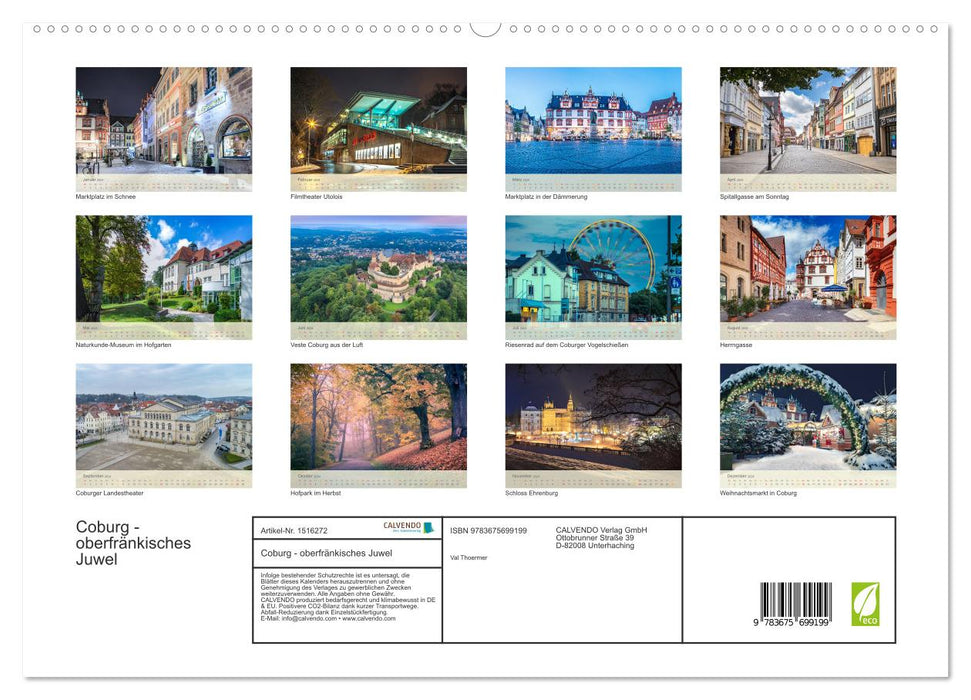 Coburg - Upper Franconian Jewel (CALVENDO Premium Wall Calendar 2024) 