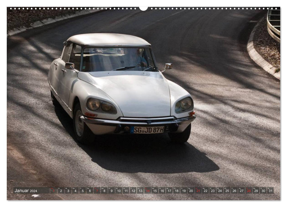 Citroën DS - Göttin in weiß (CALVENDO Wandkalender 2024)